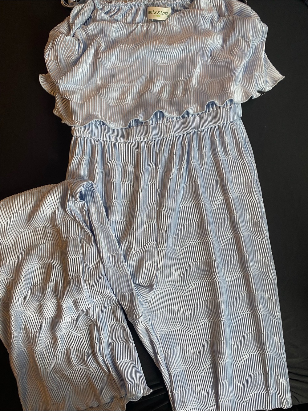 Striped Light Blue Jumpsuit